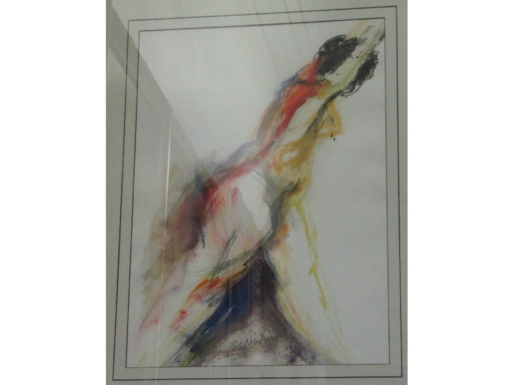 Appraisal: PAT NICOLSON Mixed media 'Painted Lady' signed