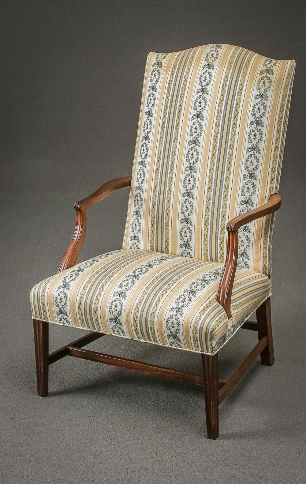 Appraisal: FEDERAL MAHOGANY LOLLING CHAIR MASSACHUSETTS CIRCA Federal Mahogany Lolling Chair