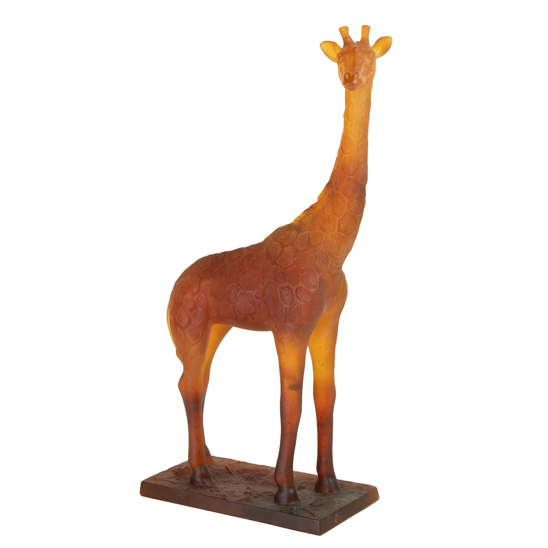 Appraisal: A DAUM PATE DE VERRE FIGURE OF A GIRAFFE A