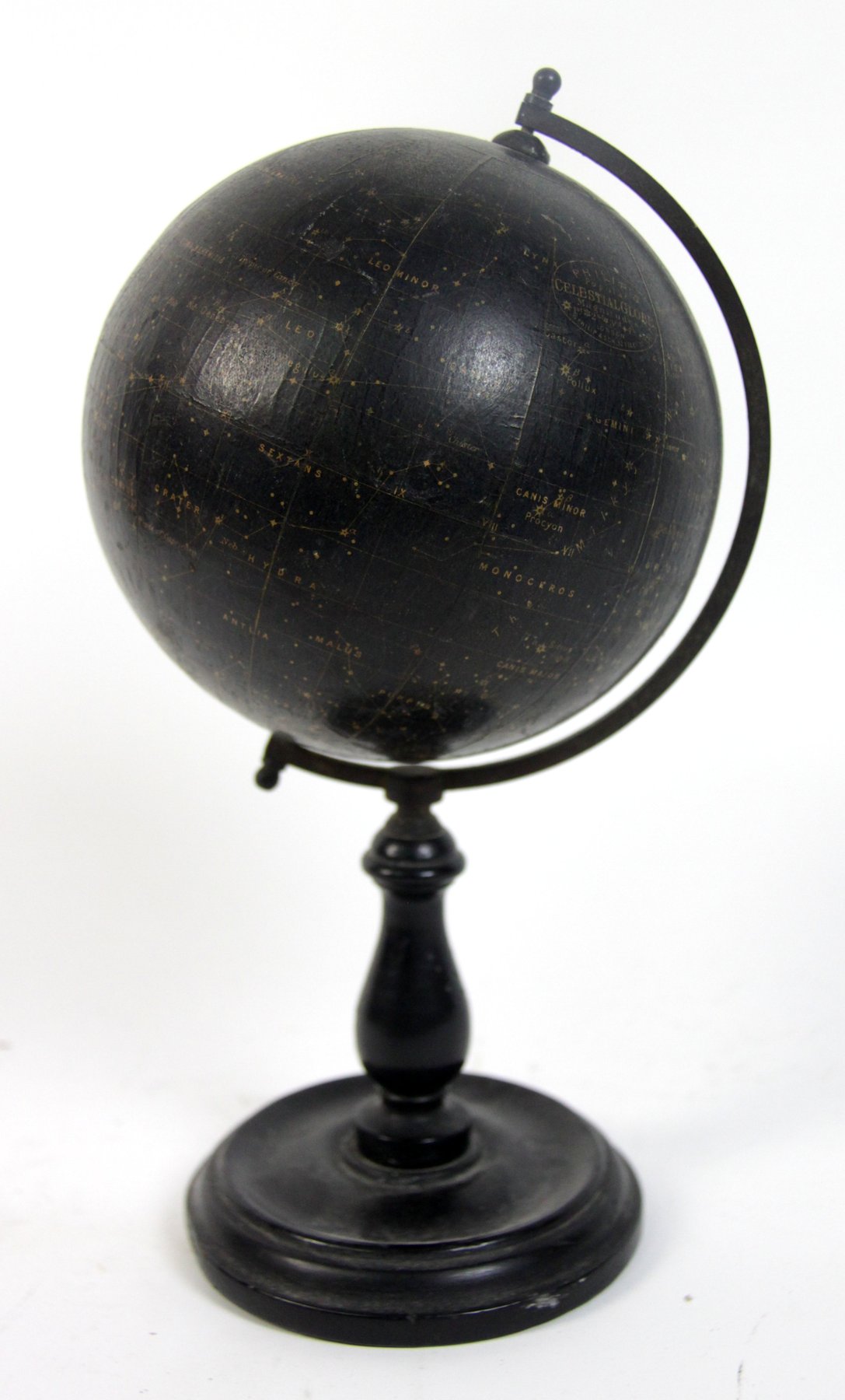 Appraisal: A celestial globe on turned base