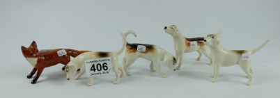 Appraisal: Beswick Foxhounds to include and second version and first version