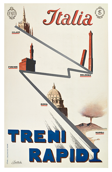 Appraisal: FERRUCCIO SCATTOLA - ITALIA TRENI RAPIDI x inches x cm