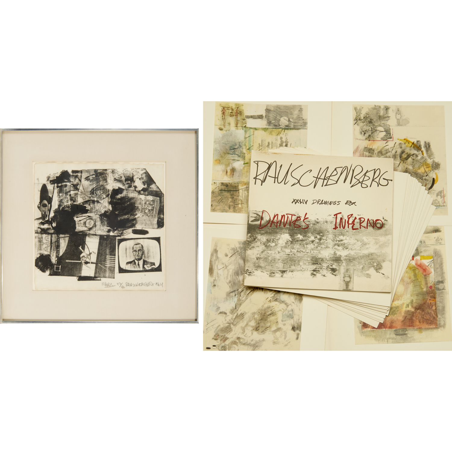 Appraisal: ROBERT RAUSCHENBERG SIGNED LITHOGRAPH PORTFOLIO Robert Rauschenberg American - Mark