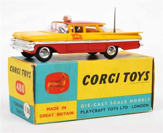 Appraisal: Corgi 'Chevrolet' Taxi Cab deep yellow red lower body and