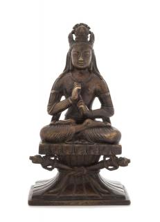 Appraisal: A Bronze Figure of a Deity A Bronze Figure of