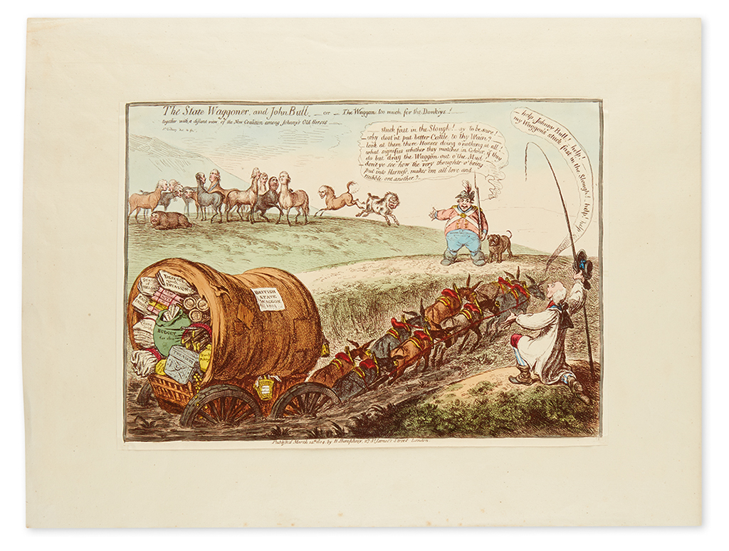 Appraisal: GILLRAY JAMES The State Waggoner and John Bull or The