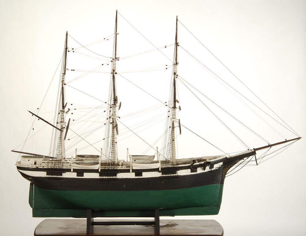 Appraisal: MODEL OF A FULL-RIGGED AMERICAN WHALE SHIP th CenturyWith four