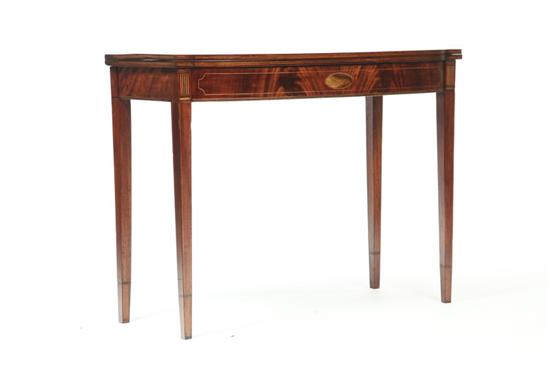 Appraisal: HEPPLEWHITE CARD TABLE Probably New England early th century mahogany