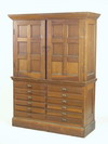 Appraisal: STORAGE CABINET - Unusual th C printer's storage cabinet pine