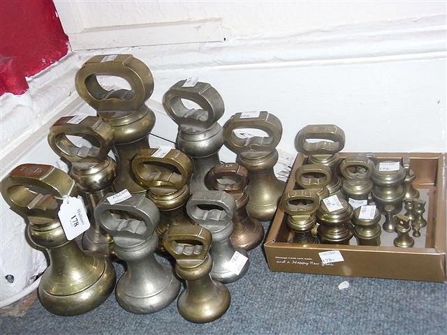 Appraisal: A COLLECTION OF VICTORIAN AND OTHER IMPERIAL WEIGHTS including fourteen