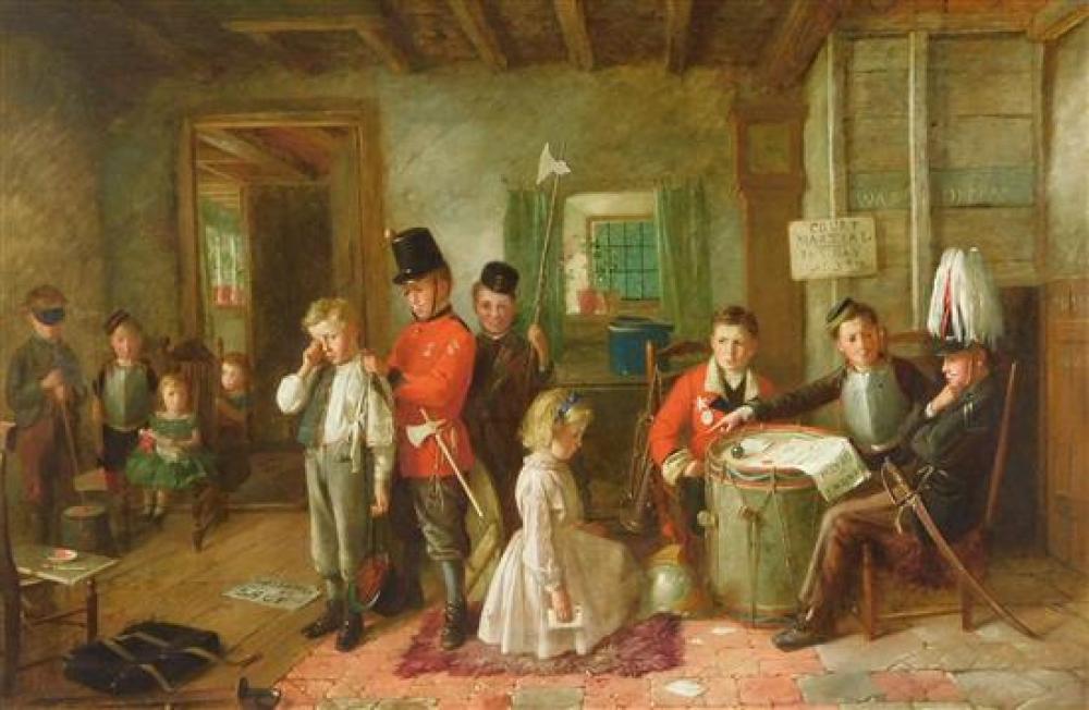 Appraisal: Charles Hunt English - The Court Marshall oil on canvas