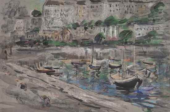 Appraisal: Henry William Phelan Gibb - Torquay Harbour watercolour and pastel