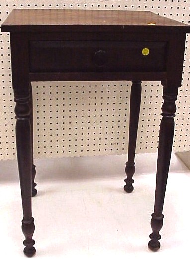 Appraisal: Early th C single drawer stand square top drawer with