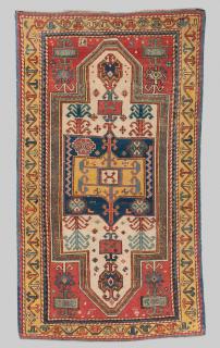 Appraisal: KAZAK DOUBLE NICHE PRAYER RUG KAZAK DOUBLE NICHE PRAYER RUG