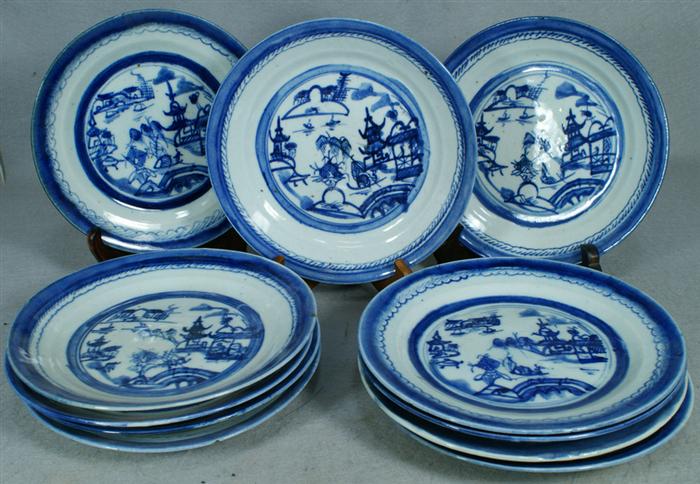 Appraisal: Chinese Canton luncheon plates diam c - with normal wear