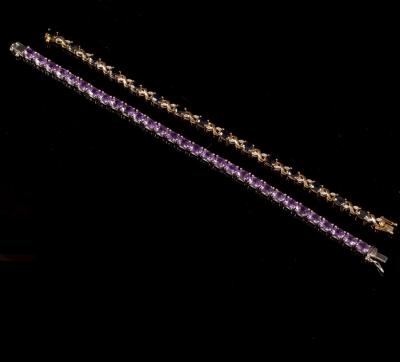 Appraisal: A diamond and sapphire bracelet set in ct gold cm