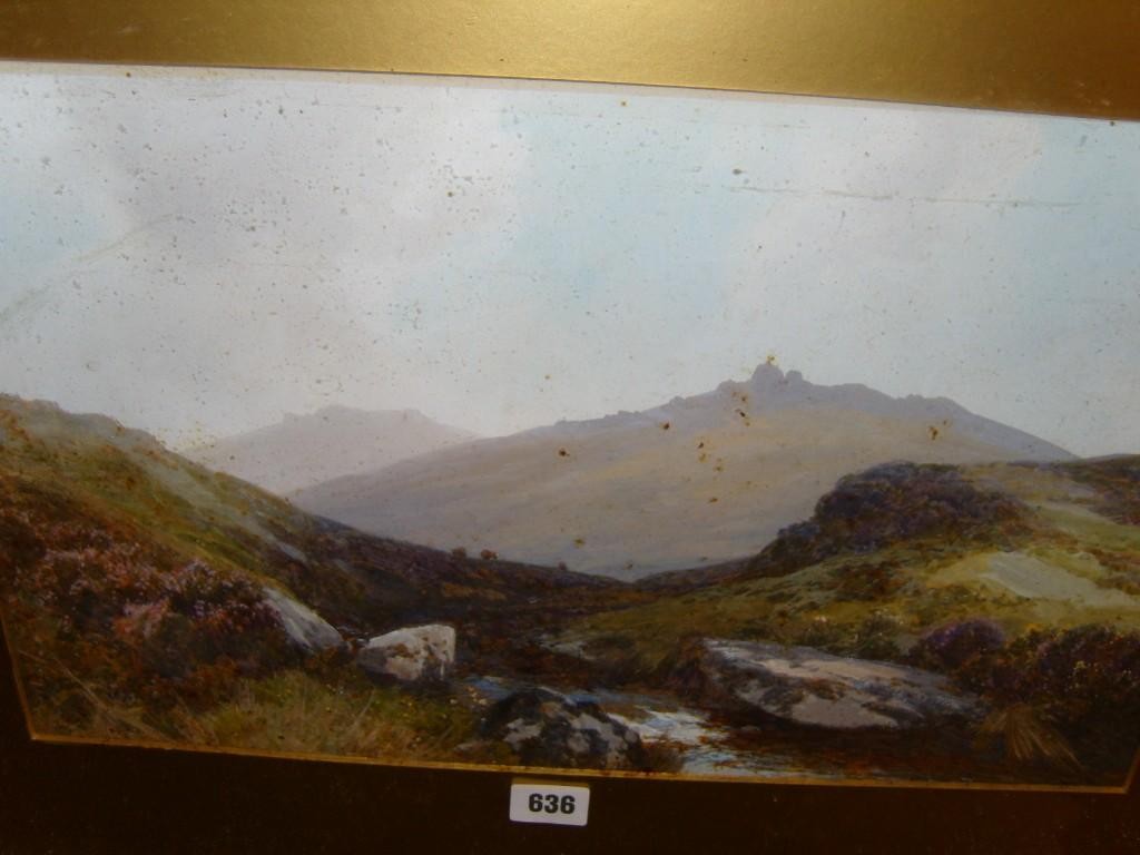 Appraisal: An early th century gouache study of a moorland landscape