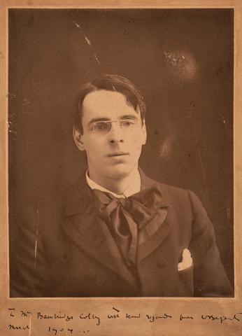 Appraisal: YEATS WILLIAM BUTLER Early photograph inscribed to Bainbridge Colby N