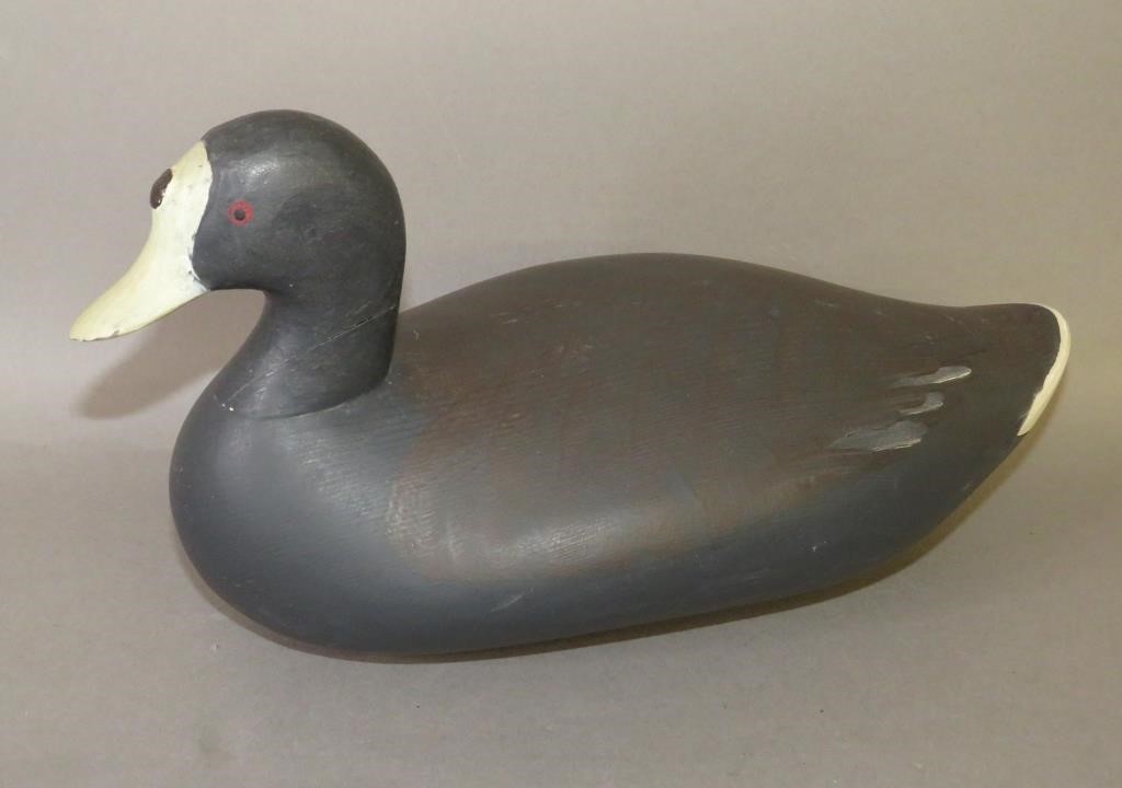 Appraisal: R MADISON MITCHELL SIGNED AND DATED CARVED COOT Dca dated