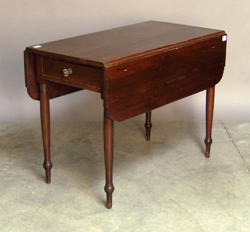 Appraisal: Sheraton cherry pembroke table th c h x w x