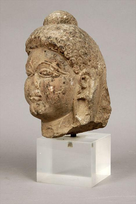 Appraisal: Indian Carved Red Sandstone Bust in Provenance Property from a