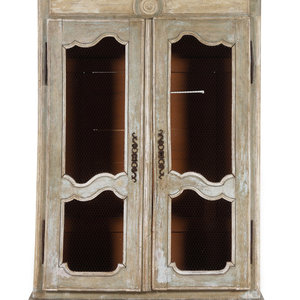 Appraisal: A French Provincial Painted Cupboard th Century Height x width