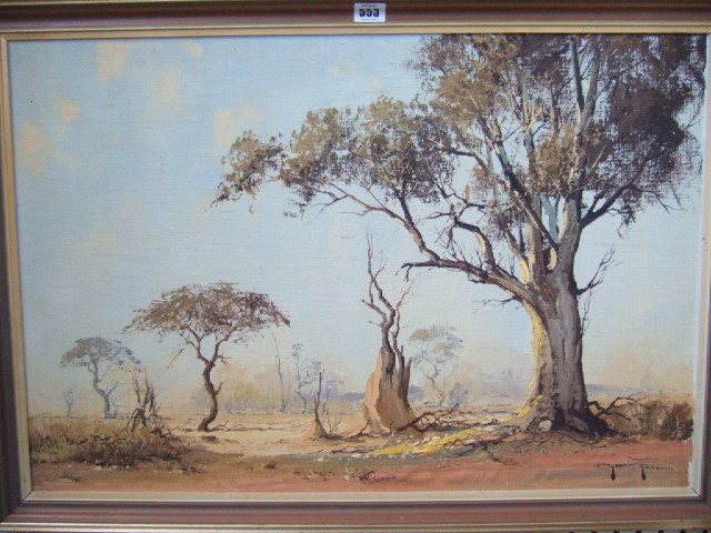 Appraisal: Gerrit Roon th century Australian landscape oil on canvasboard signed