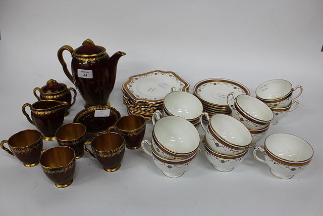 Appraisal: A CARLSON WARE 'ROUGE ROYALE' COFFEE SET with a coffee