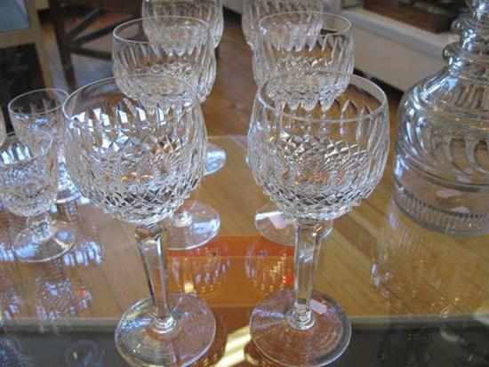 Appraisal: SIX WATERFORD CRYSTAL HOCK WINES ONE CHIPPED