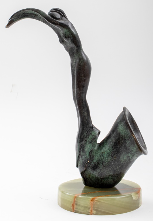 Appraisal: JORGE COSTE MODERN ABSTRACT BRONZE SCULPTURE Jorge Coste modern abstract