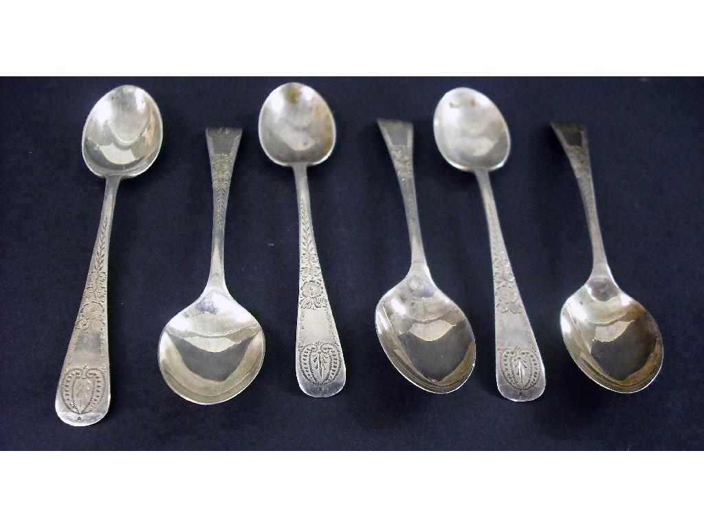 Appraisal: Set of six Edwardian teaspoons maker Charles William Fletcher Sheffield