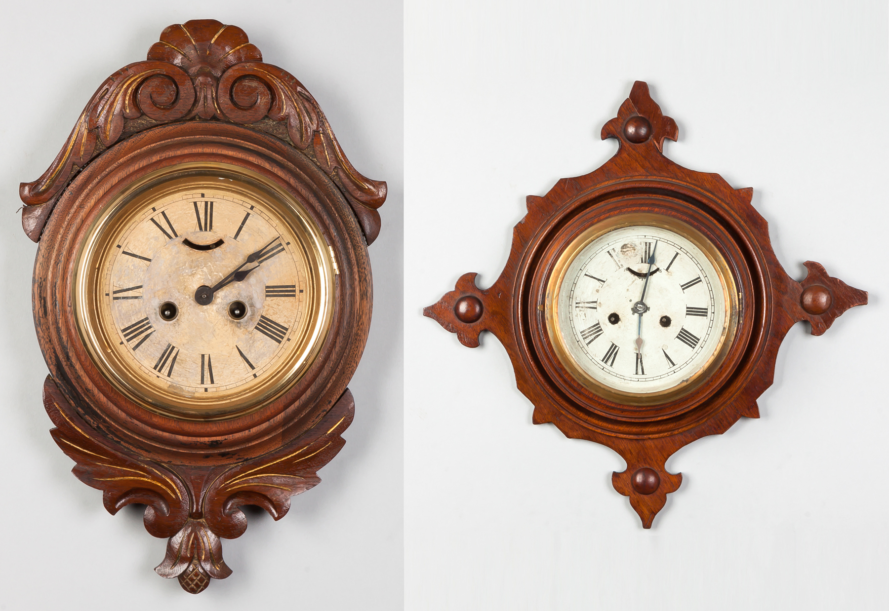 Appraisal: Two Victorian Gallery Clocks George A Jones Co Victorian Gallery