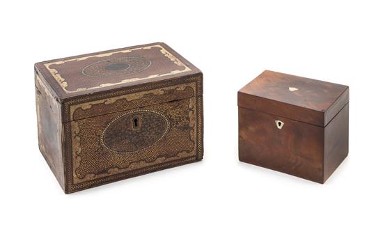 Appraisal: Sale Lot Two Tea Caddies comprising a Chinese export example