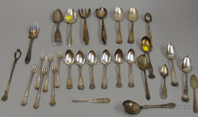 Appraisal: Group of Sterling and Silver Plated Flatware including Gorham sterling