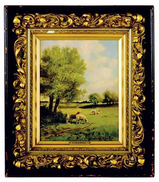 Appraisal: Ludwig Knaus German - SHEEP IN A LANDSCAPE oil on