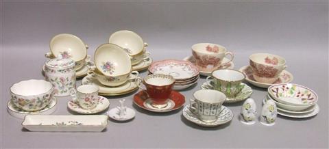 Appraisal: GROUP OF DECORATIVE PORCELAINS Including a leafy molded Meissen cup