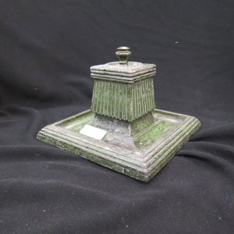 Appraisal: Bradley Hubbard Inkwell green patina x