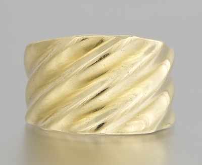 Appraisal: A k Ribbed Yellow Gold Band k yellow gold with