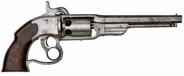 Appraisal: Savage Double-Action Percussion Navy Revolver cal '' octagonal barrel S