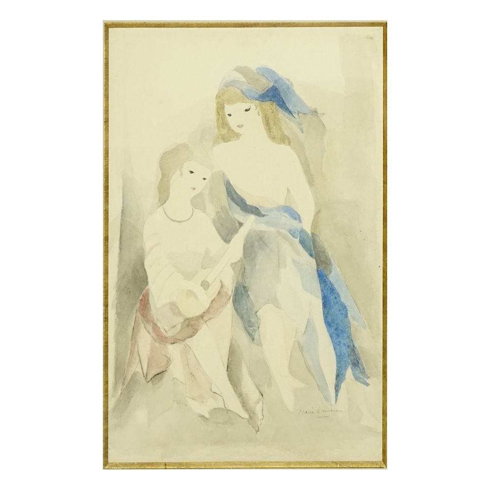 Appraisal: Marie Laurencin Watercolor Marie Laurencin French - Watercolor on paper