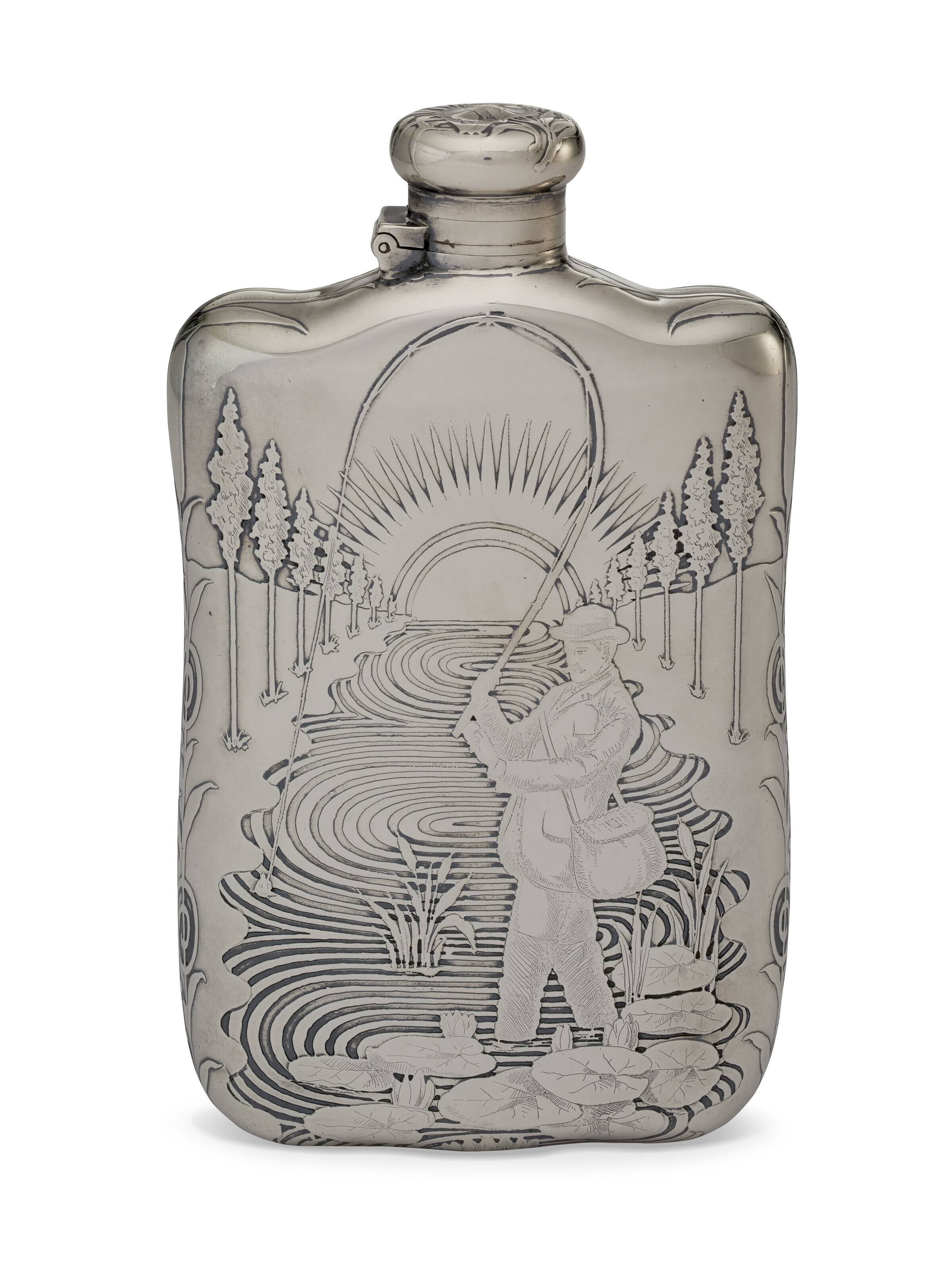 Appraisal: AN AMERICAN SILVER HIP FLASK MARK OF TIFFANY CO NEW