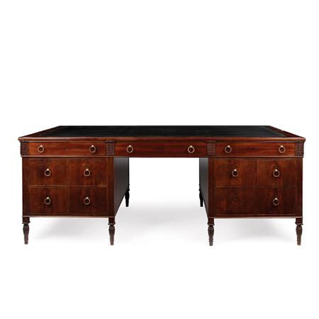 Appraisal: Louis XVI Style Carved Mahogany Desk Estimate -