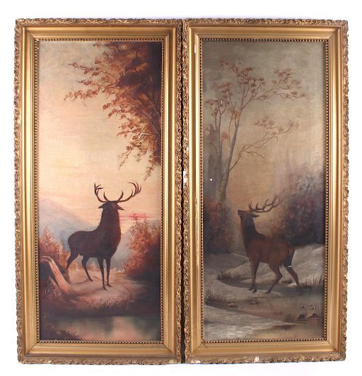 Appraisal: Pair of Bull Elk Day Night Giclee Prints Included for