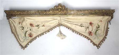 Appraisal: A th century giltwood pelmet board the foliate and shell