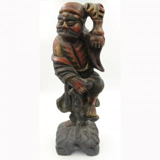 Appraisal: Carved Antique Chinese Immortal Figure This wooden carving is typical