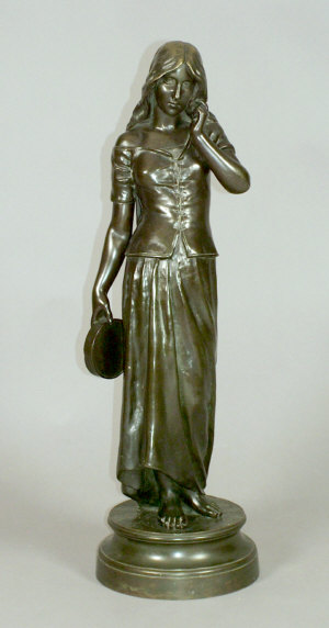 Appraisal: Pierre Marie Oge - A bronze full length standing figure