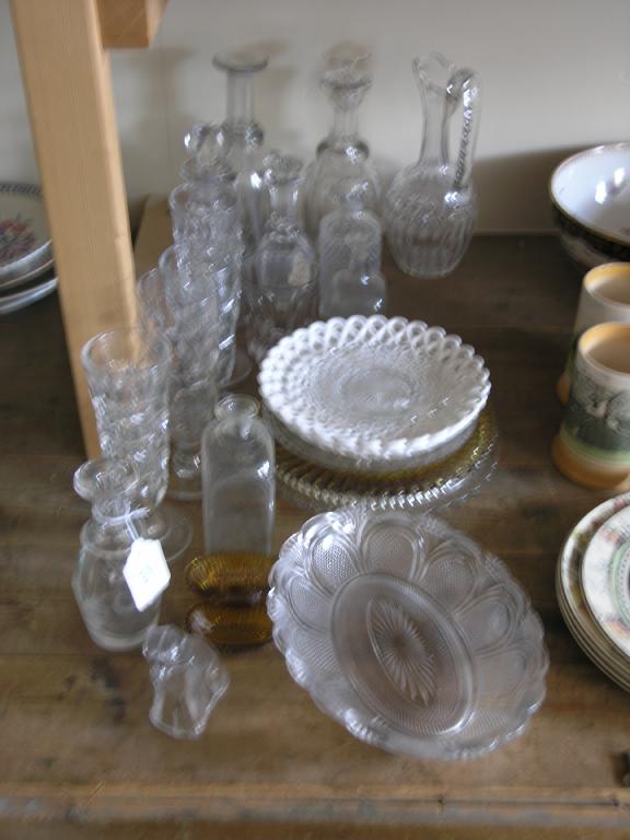 Appraisal: A quantity of Victorian pressed glass plates some items signed