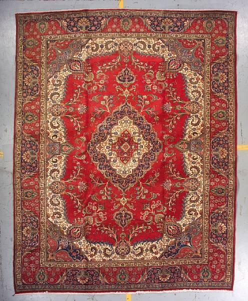 Appraisal: A Tabriz carpet size approximately ft in x ft