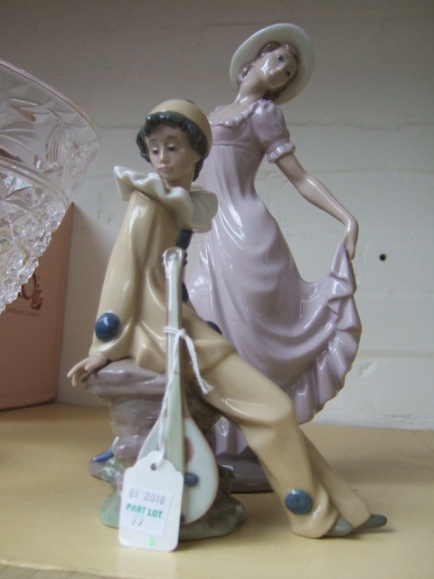 Appraisal: A Nao figure modelled as a lady in pink frilly