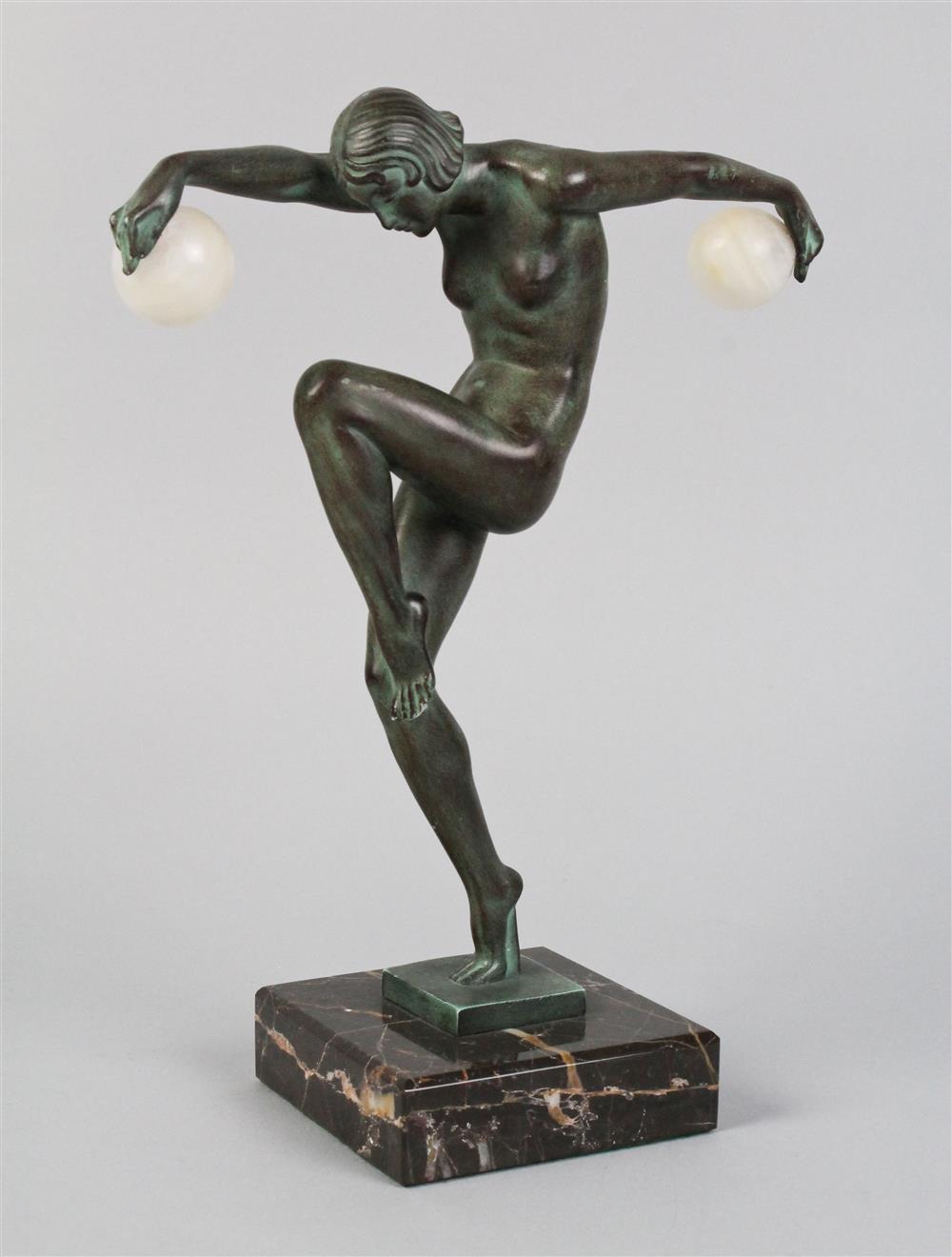 Appraisal: ART DECO BRONZE FIGURE OF A DANCER by Denis foundry